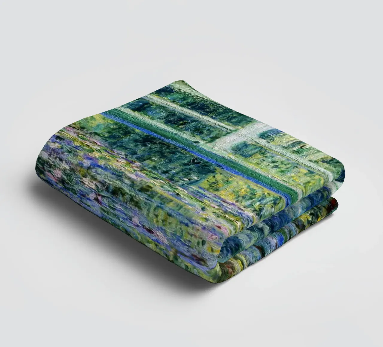 Ninfee e ponte giapponese (1899) di Claude Monet asciugamano da bagno da Classic Art Prints