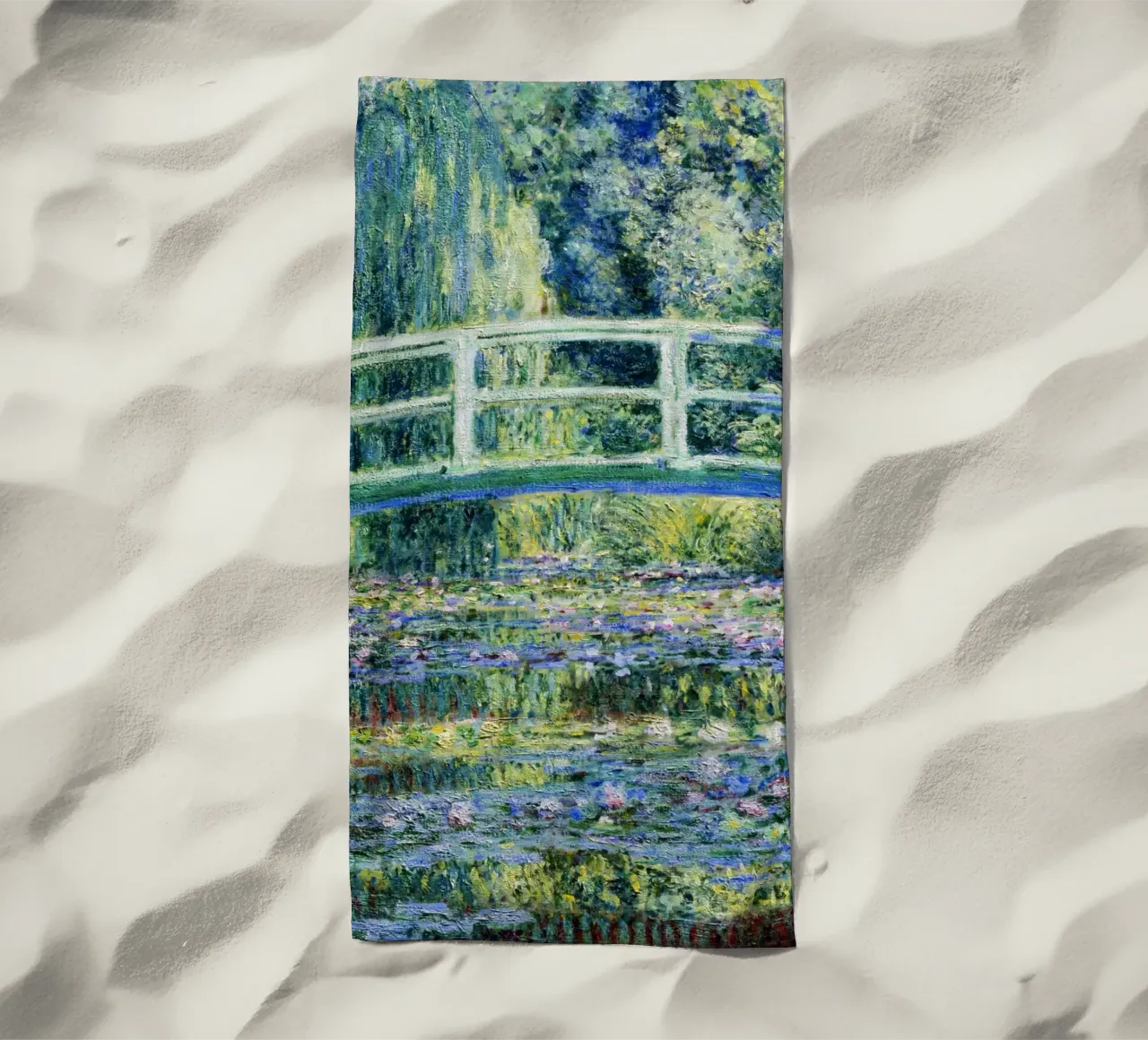 Ninfee e ponte giapponese (1899) di Claude Monet telo mare da Classic Art Prints