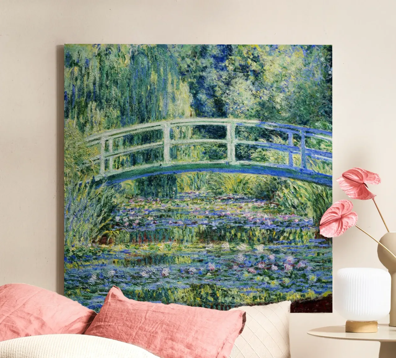 Ninfee e ponte giapponese (1899) di Claude Monet tela da Classic Art Prints