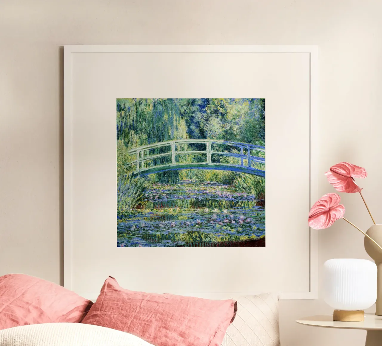 Ninfee e ponte giapponese (1899) di Claude Monet poster con telaio in plastica da Classic Art Prints