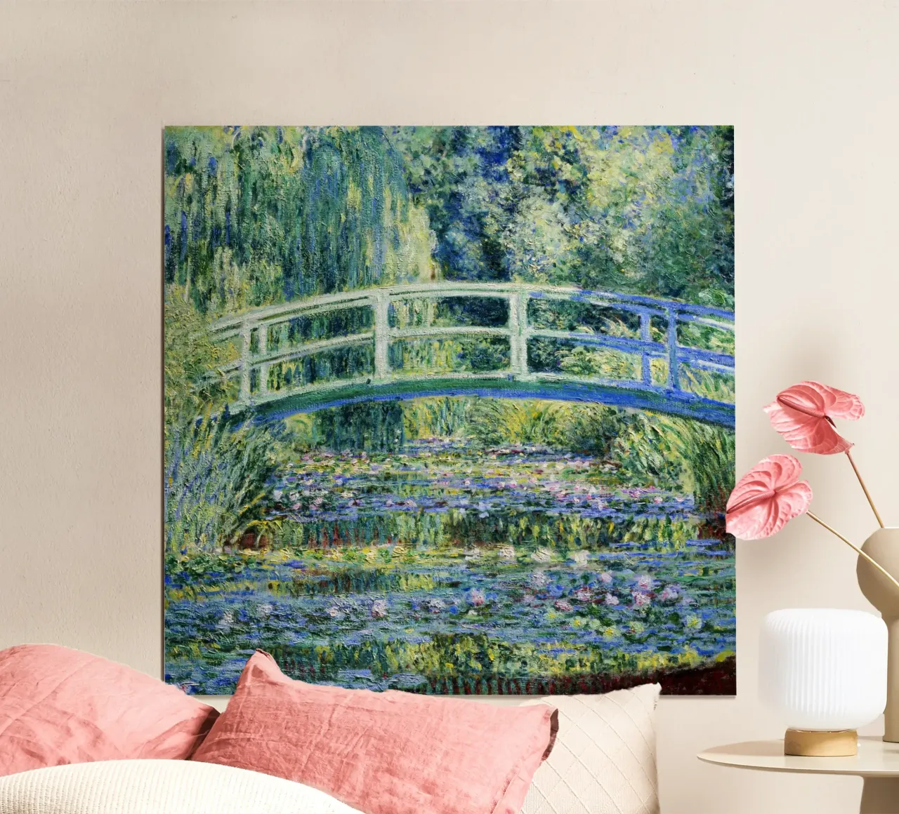 Ninfee e ponte giapponese (1899) di Claude Monet poster con telaio in plastica da Classic Art Prints