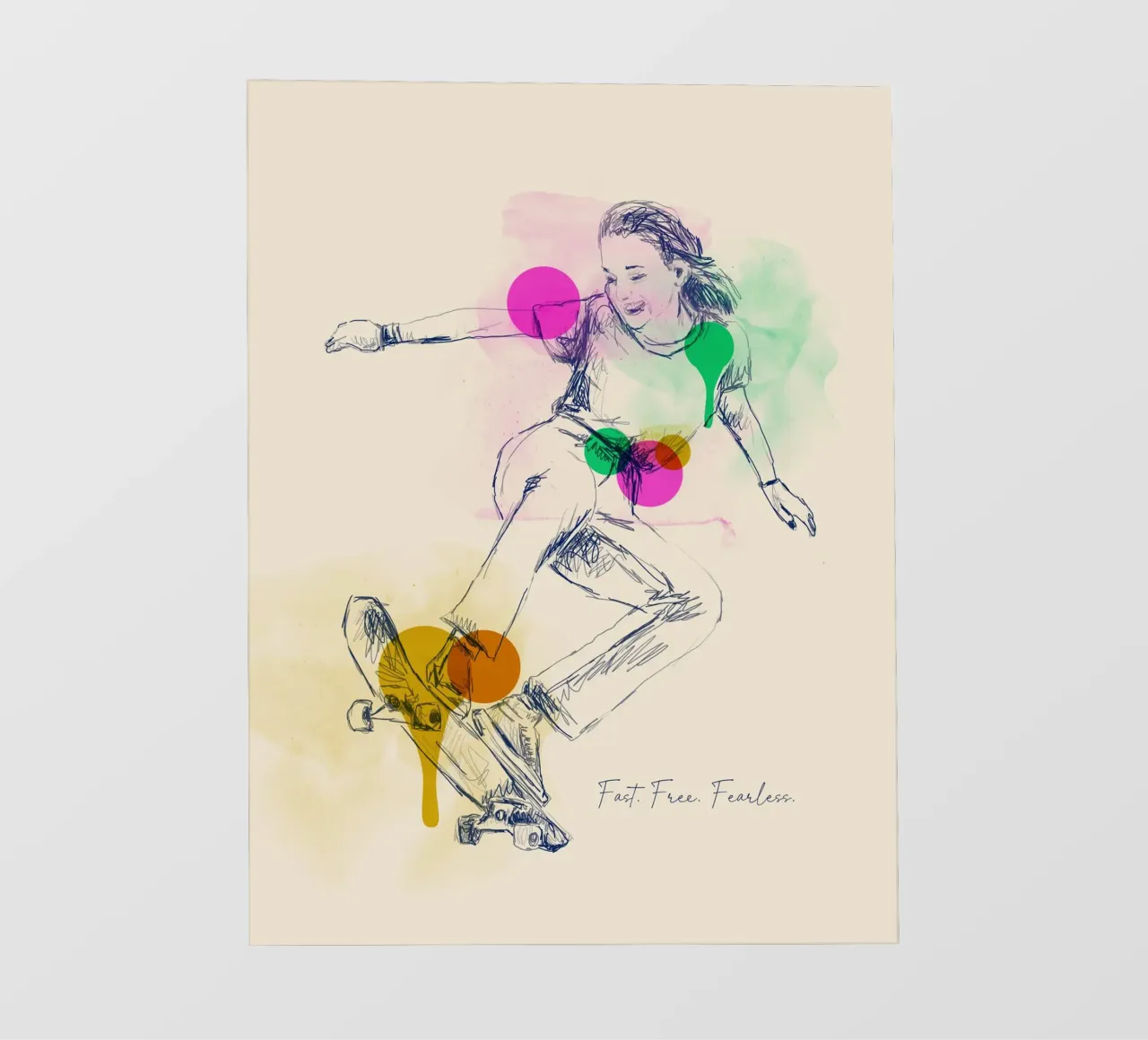 Fast. Free. Fearless. telo in pvc da Indigo Rain