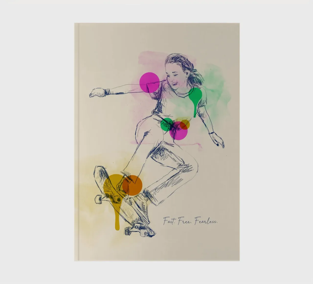 Fast. Free. Fearless. notebook by Indigo Rain