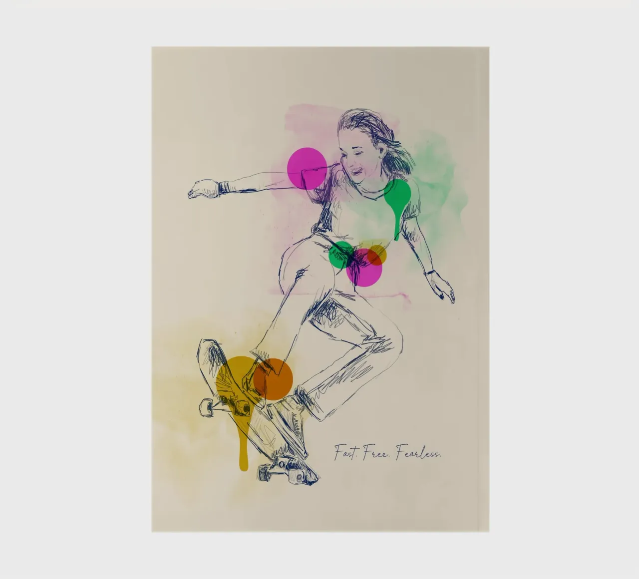 Fast. Free. Fearless. notebook by Indigo Rain