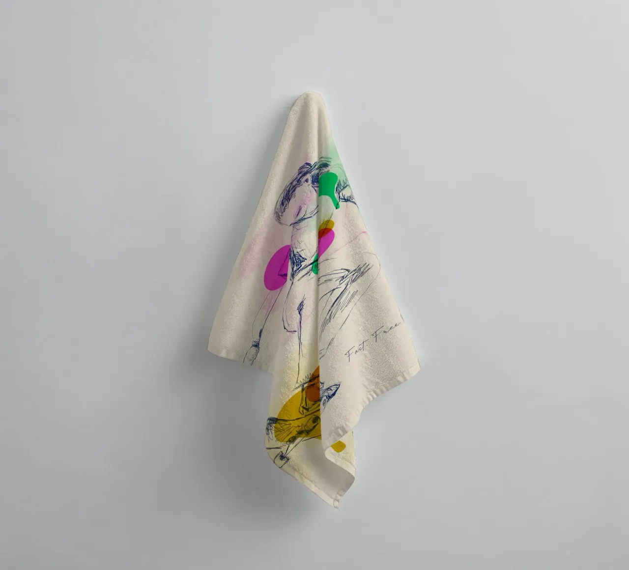 Fast. Free. Fearless. serviette de bain de Indigo Rain