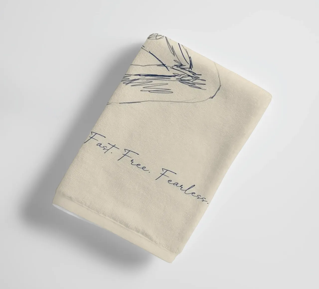 Fast. Free. Fearless. Handtuch von Indigo Rain