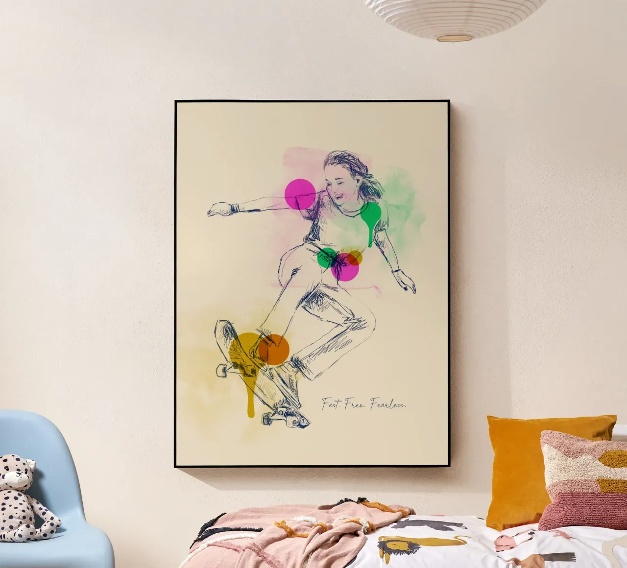Fast. Free. Fearless. plexiglass da Indigo Rain