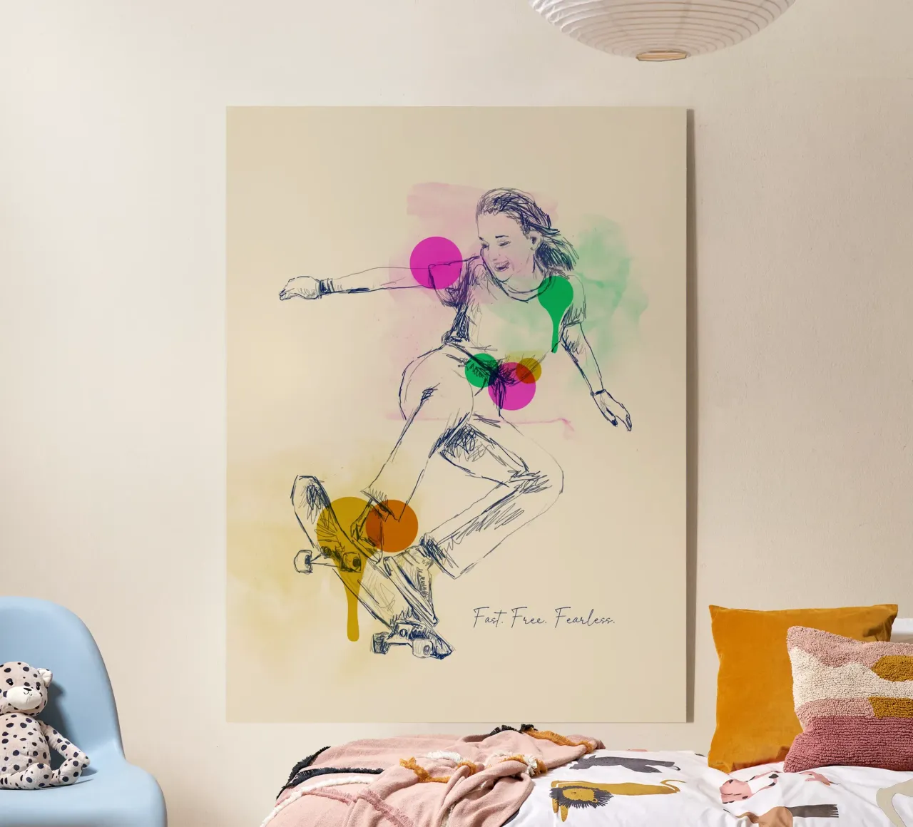 Fast. Free. Fearless. plexiglass da Indigo Rain