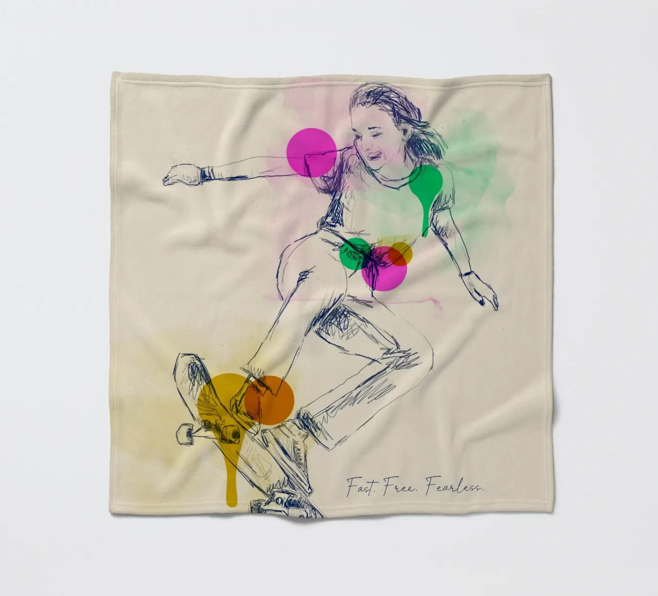 Fast. Free. Fearless. coperta in pile da Indigo Rain