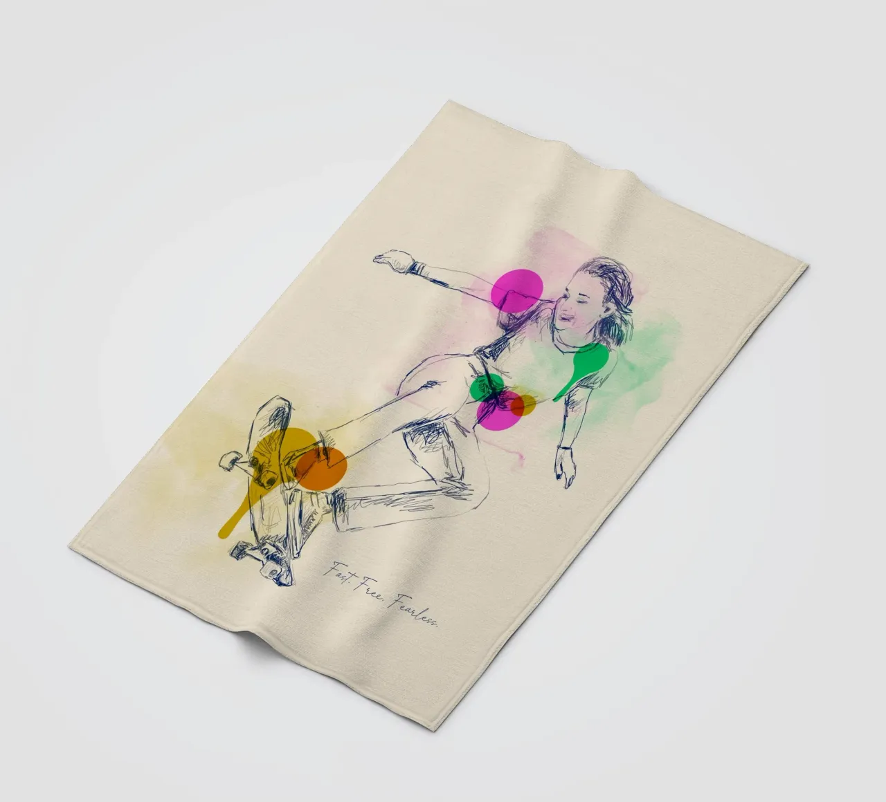 Fast. Free. Fearless. coperta in pile da Indigo Rain