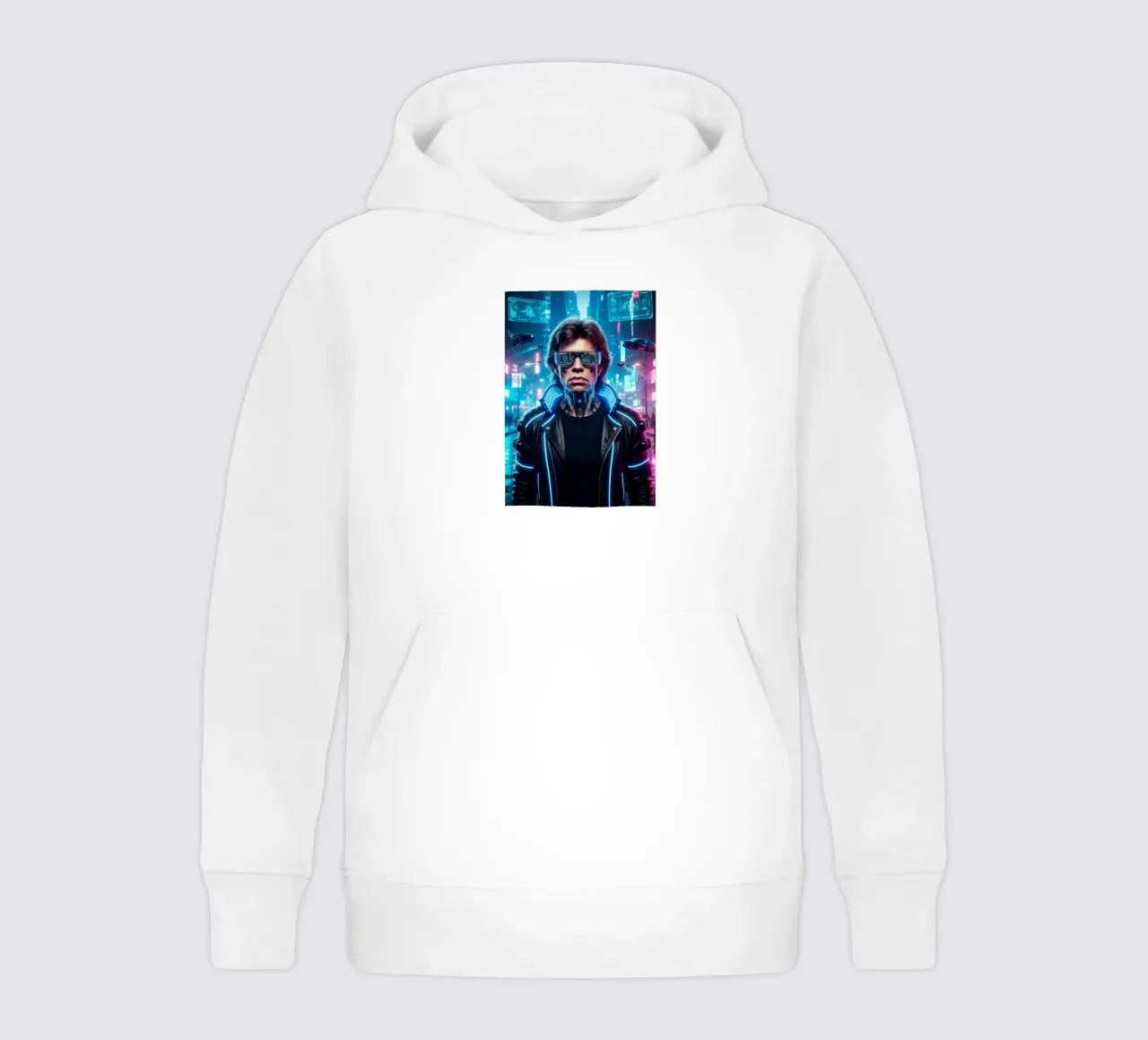 Mick Jagger - Cyber Punk art style felpa bambino con cappuccio da Lembayung art