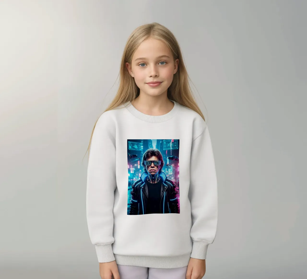 Mick Jagger - Cyber Punk art style felpa bambino da Lembayung art