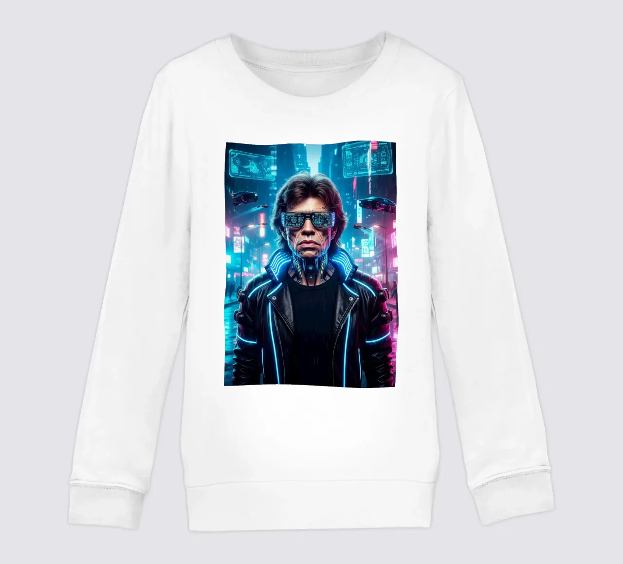 Mick Jagger - Cyber Punk art style felpa bambino da Lembayung art