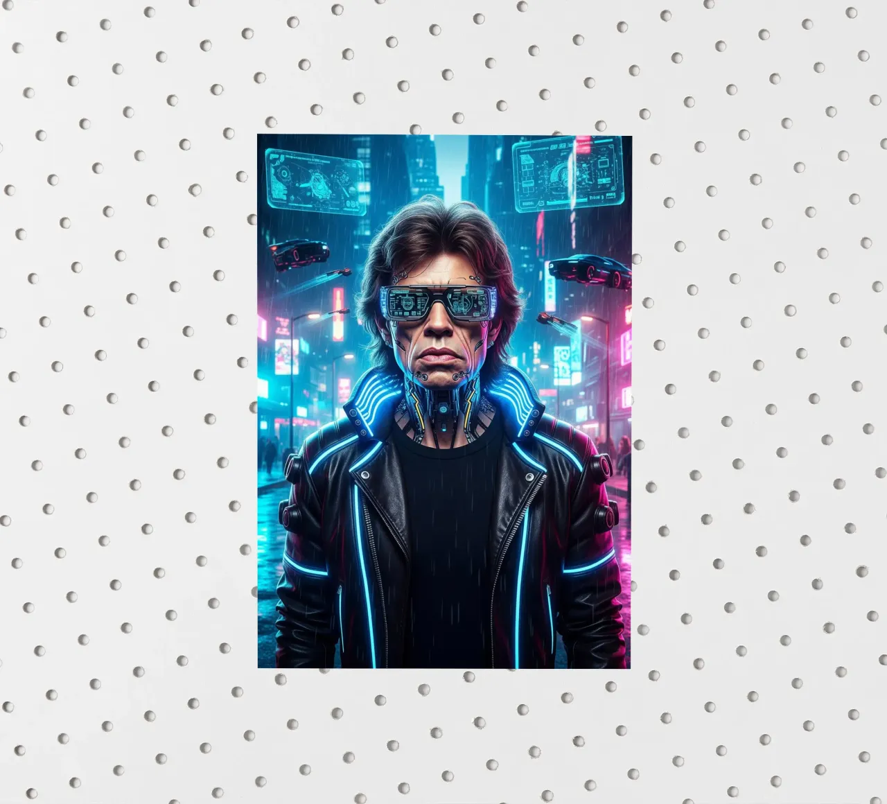 Mick Jagger - Cyber Punk art style adesivo da Lembayung art