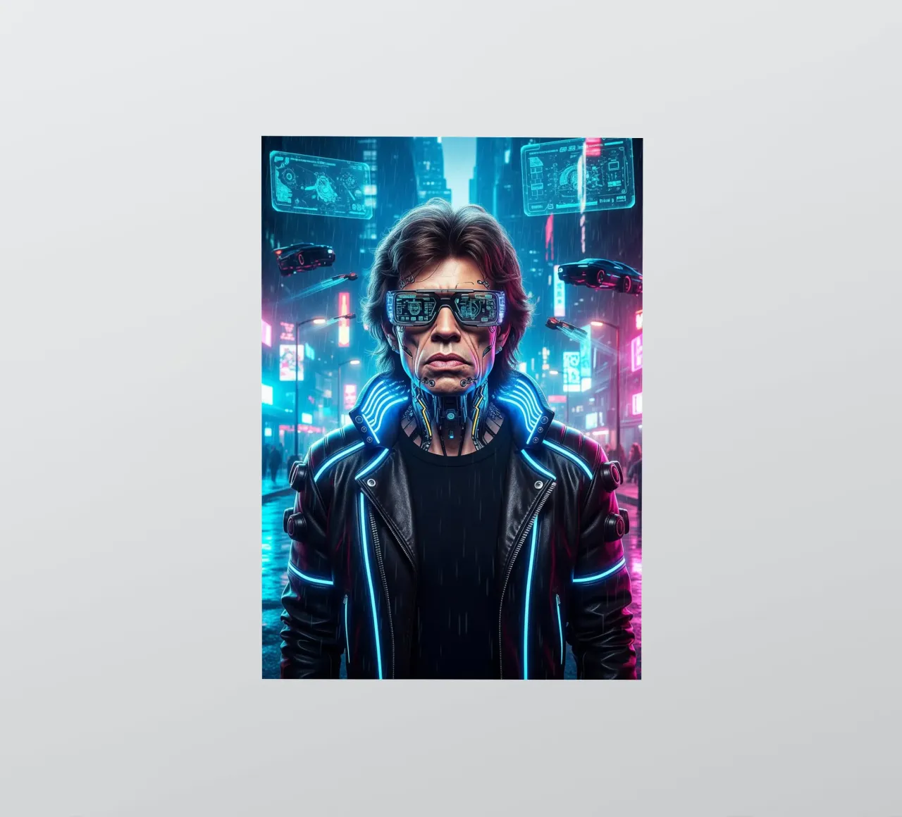 Mick Jagger - Cyber Punk art style adesivo da Lembayung art
