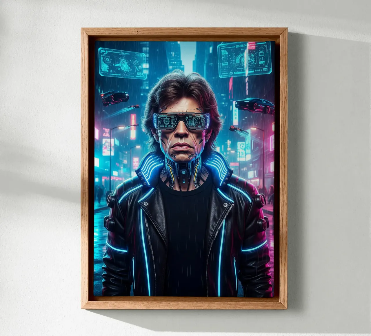 Mick Jagger - Cyber Punk art style tela da Lembayung art