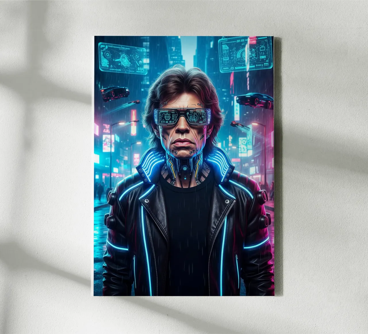 Mick Jagger - Cyber Punk art style tela da Lembayung art