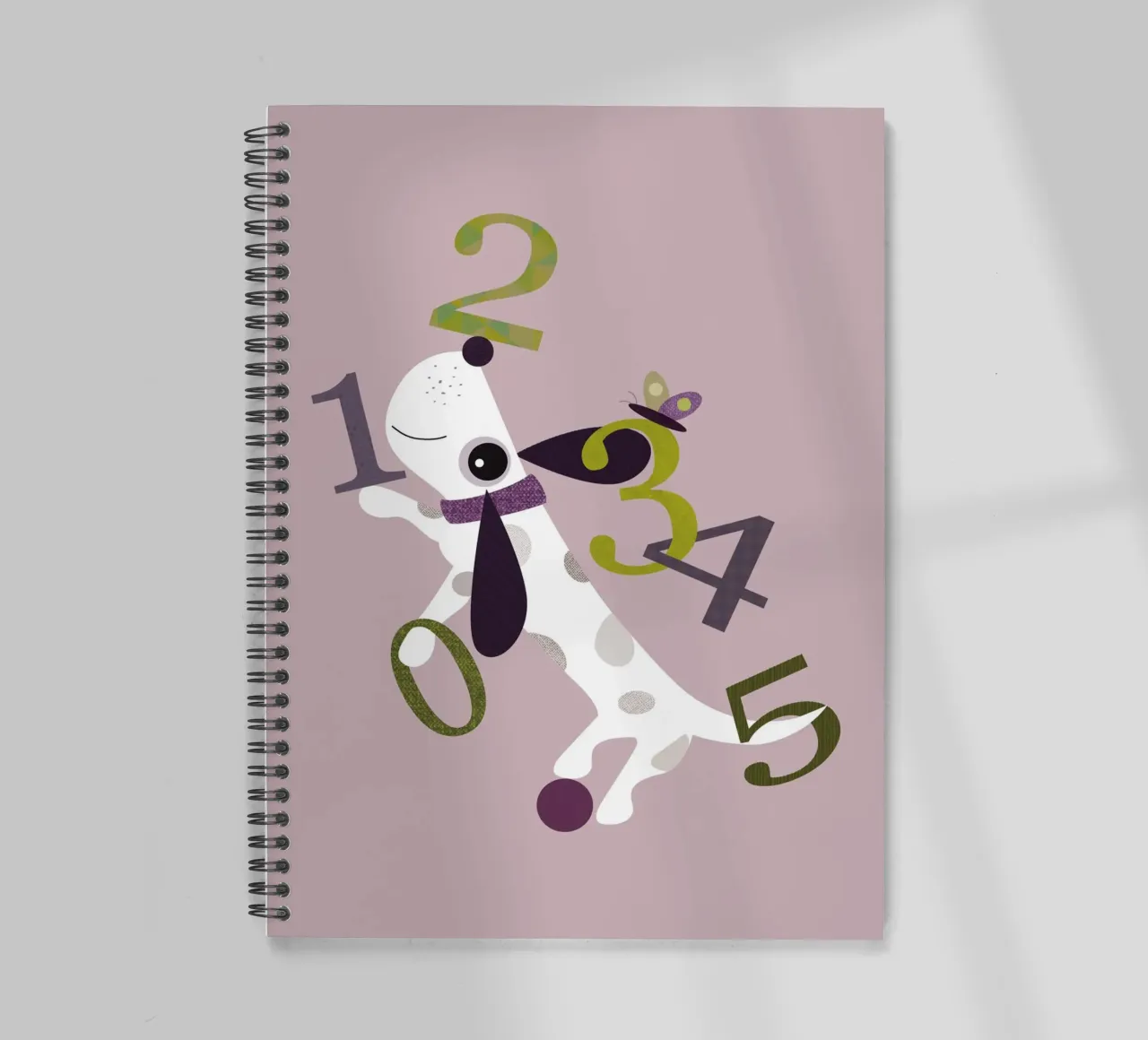 Counting Pup A Playful Numbers Print spiral notebook by JaySan Studio