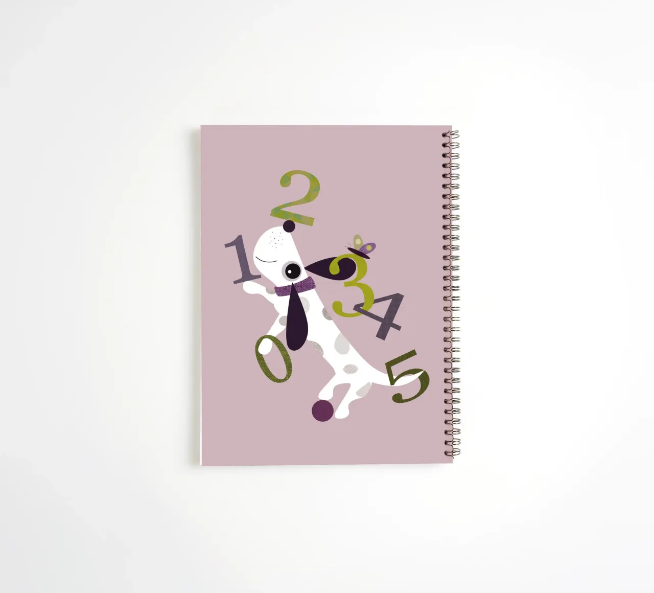 Counting Pup A Playful Numbers Print spiral notebook by JaySan Studio