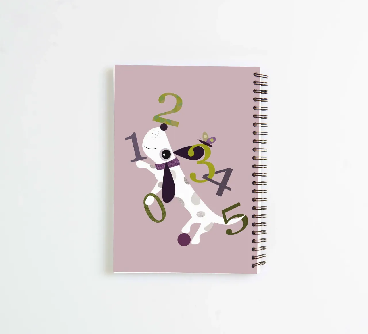 Counting Pup A Playful Numbers Print spiral notebook by JaySan Studio