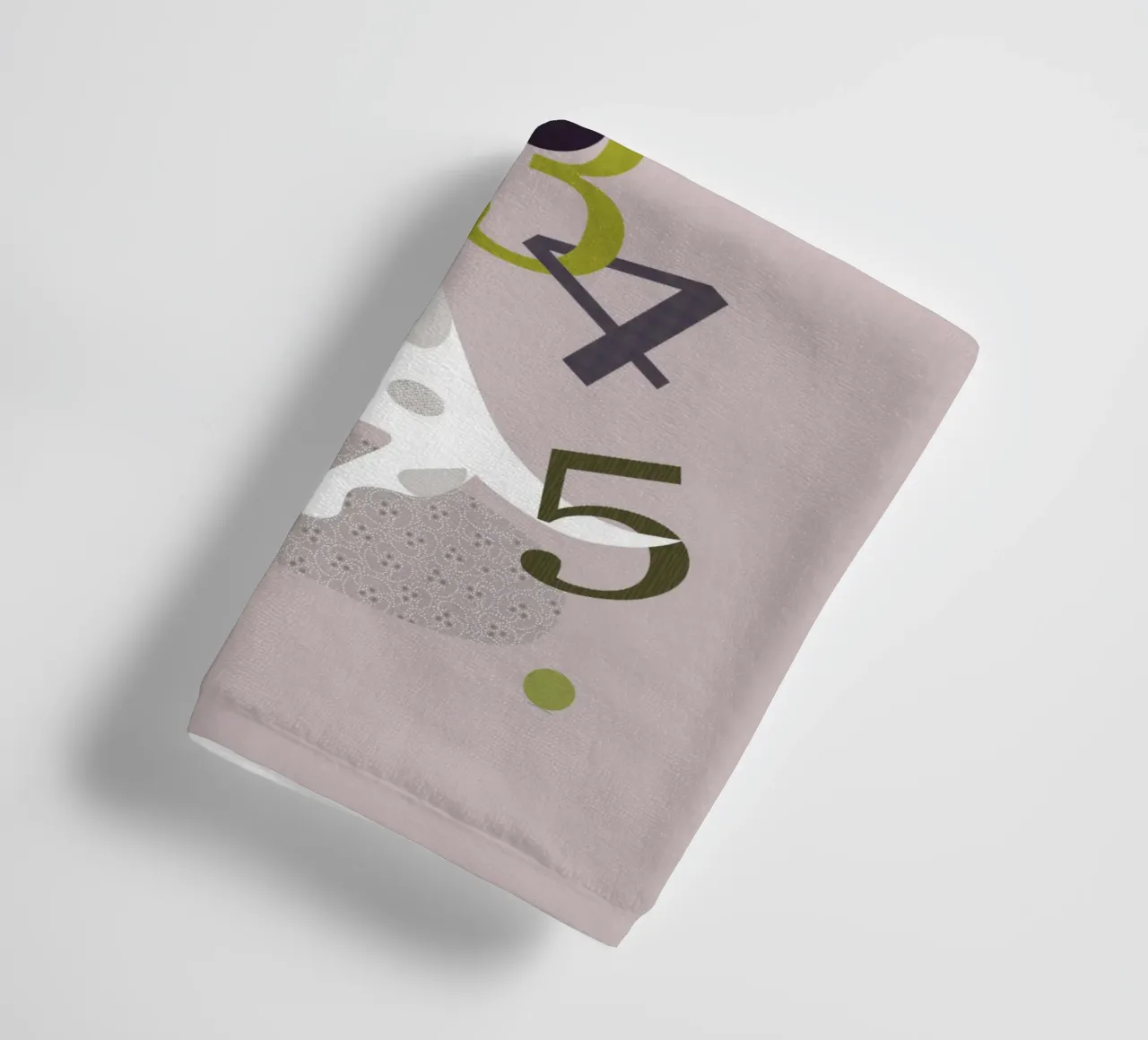 Counting Pup A Playful Numbers Print (Le chiot qui compte) serviette de bain de JaySan Studio