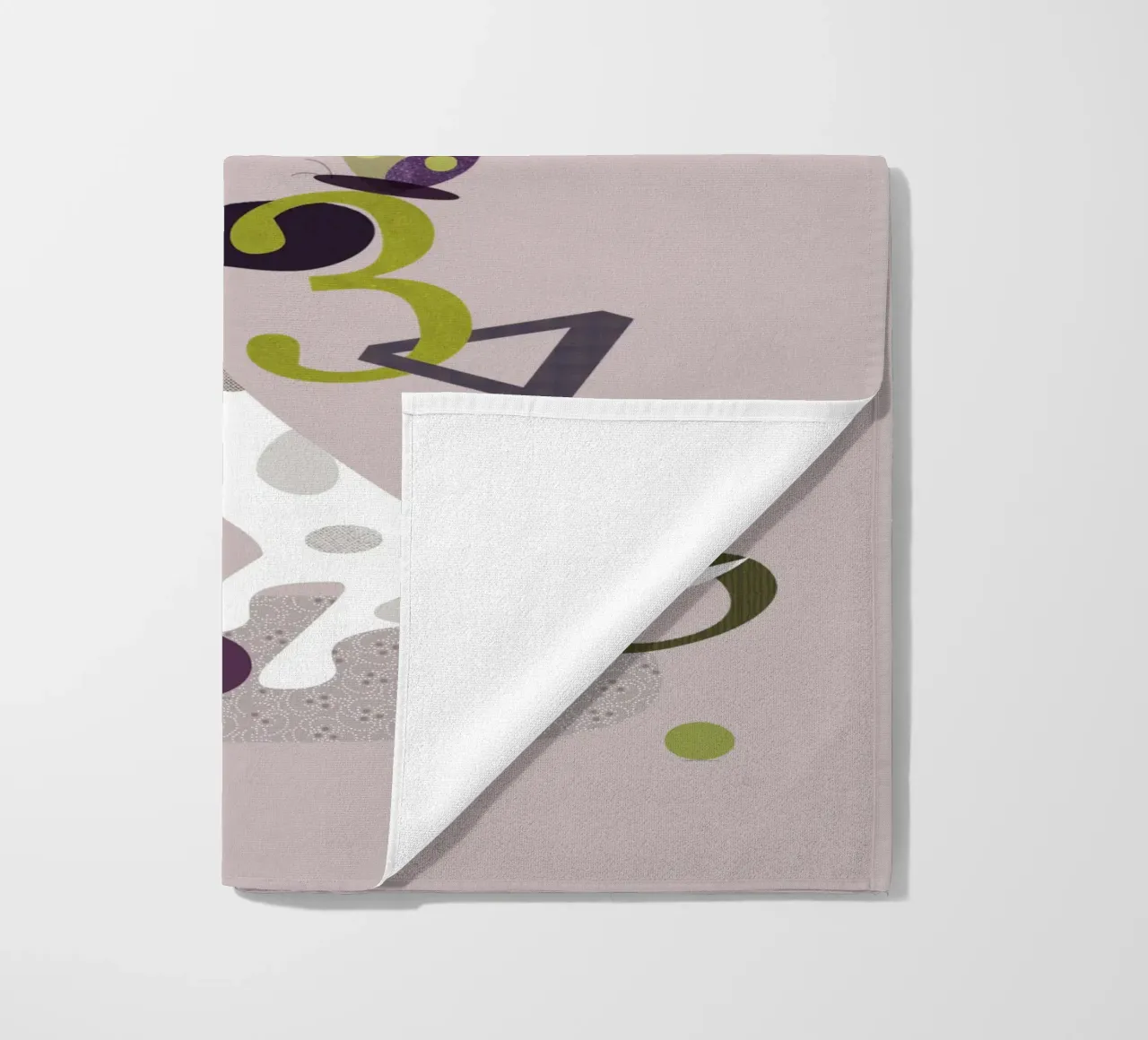 Counting Pup A Playful Numbers Print beach towel by JaySan Studio