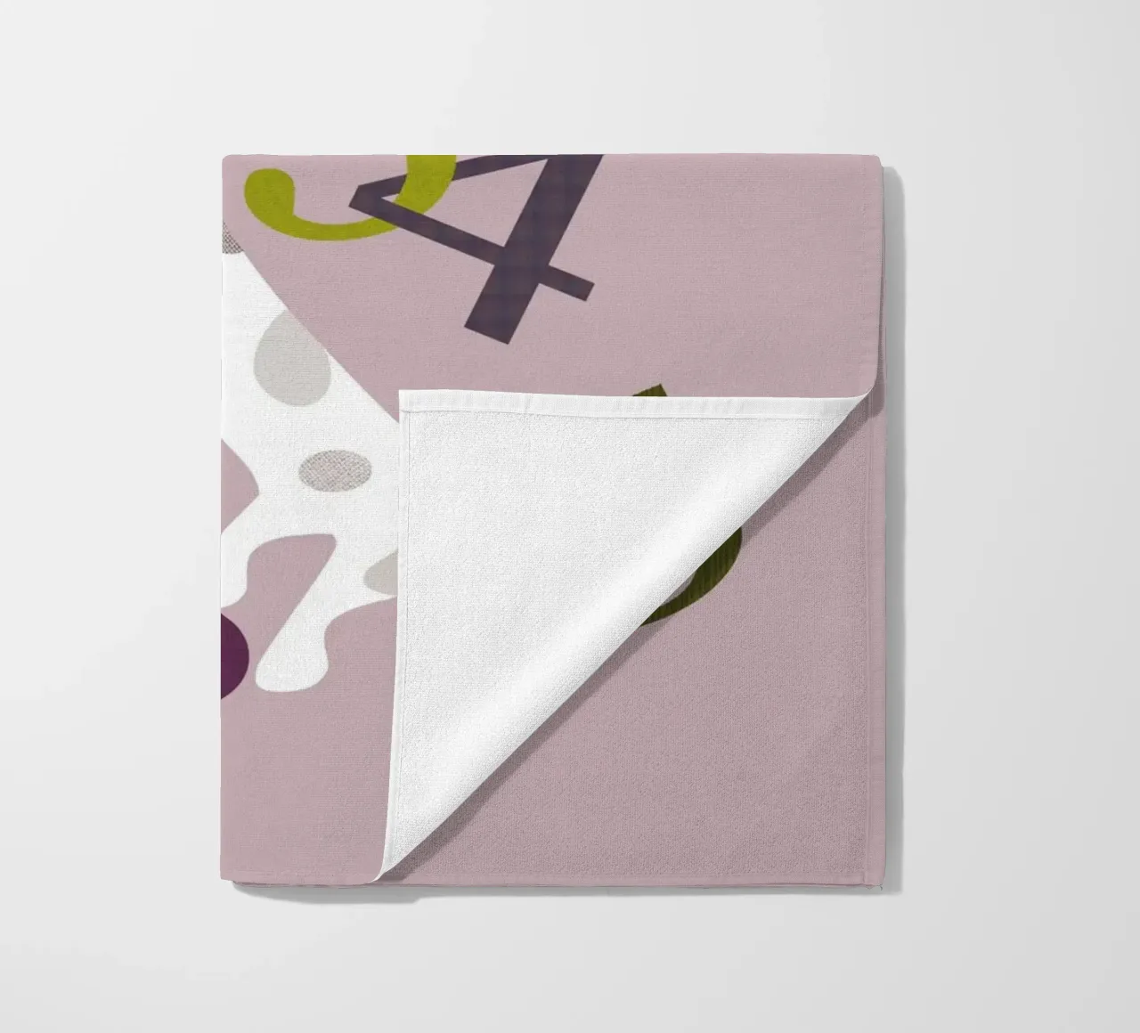 Counting Pup A Playful Numbers Print beach towel by JaySan Studio