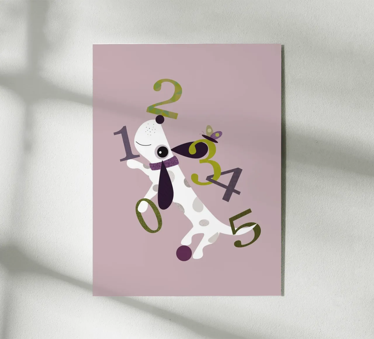 Counting Pup A Playful Numbers Print acrylic glass by JaySan Studio