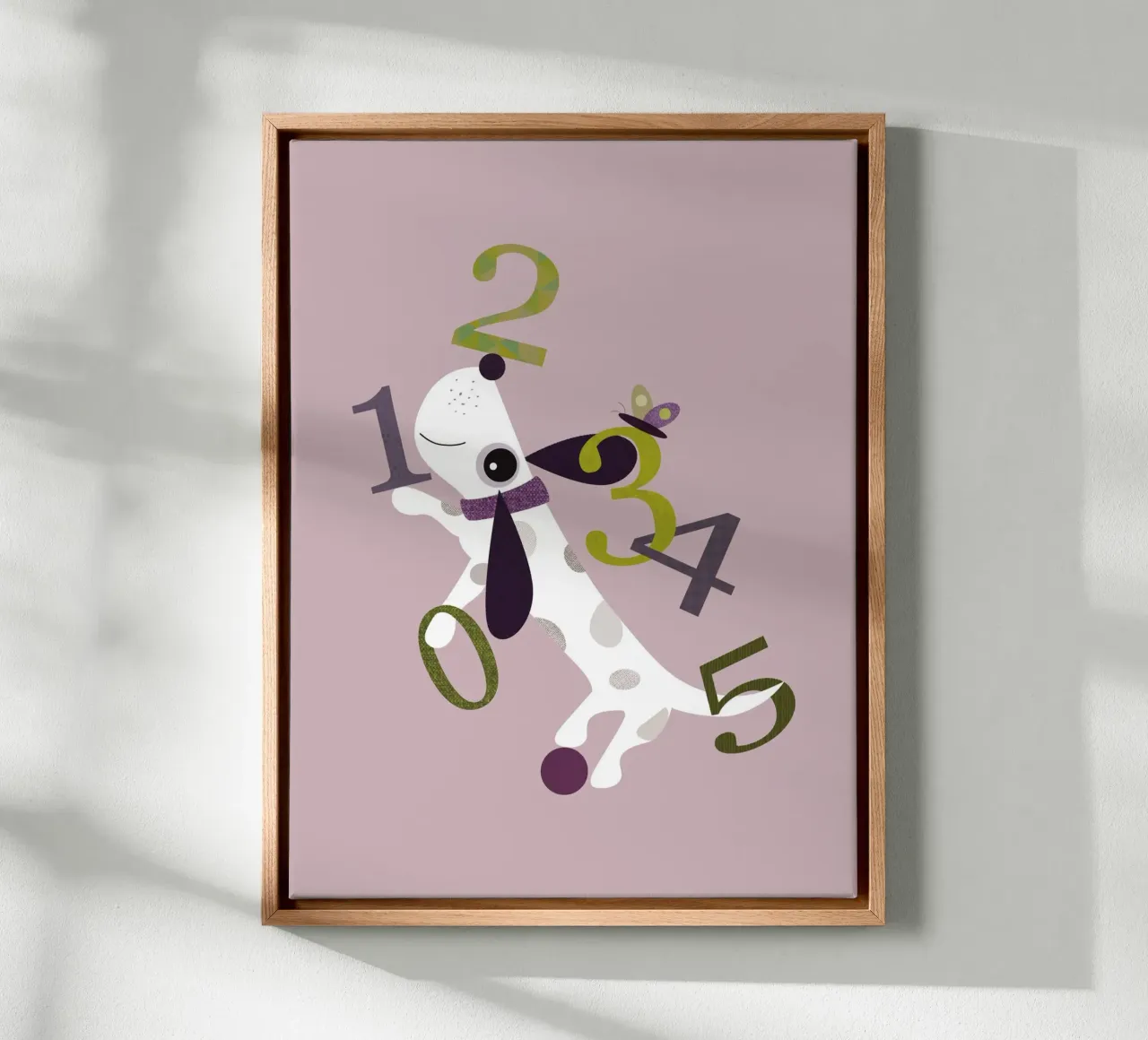 Counting Pup A Playful Numbers Print canvas by JaySan Studio