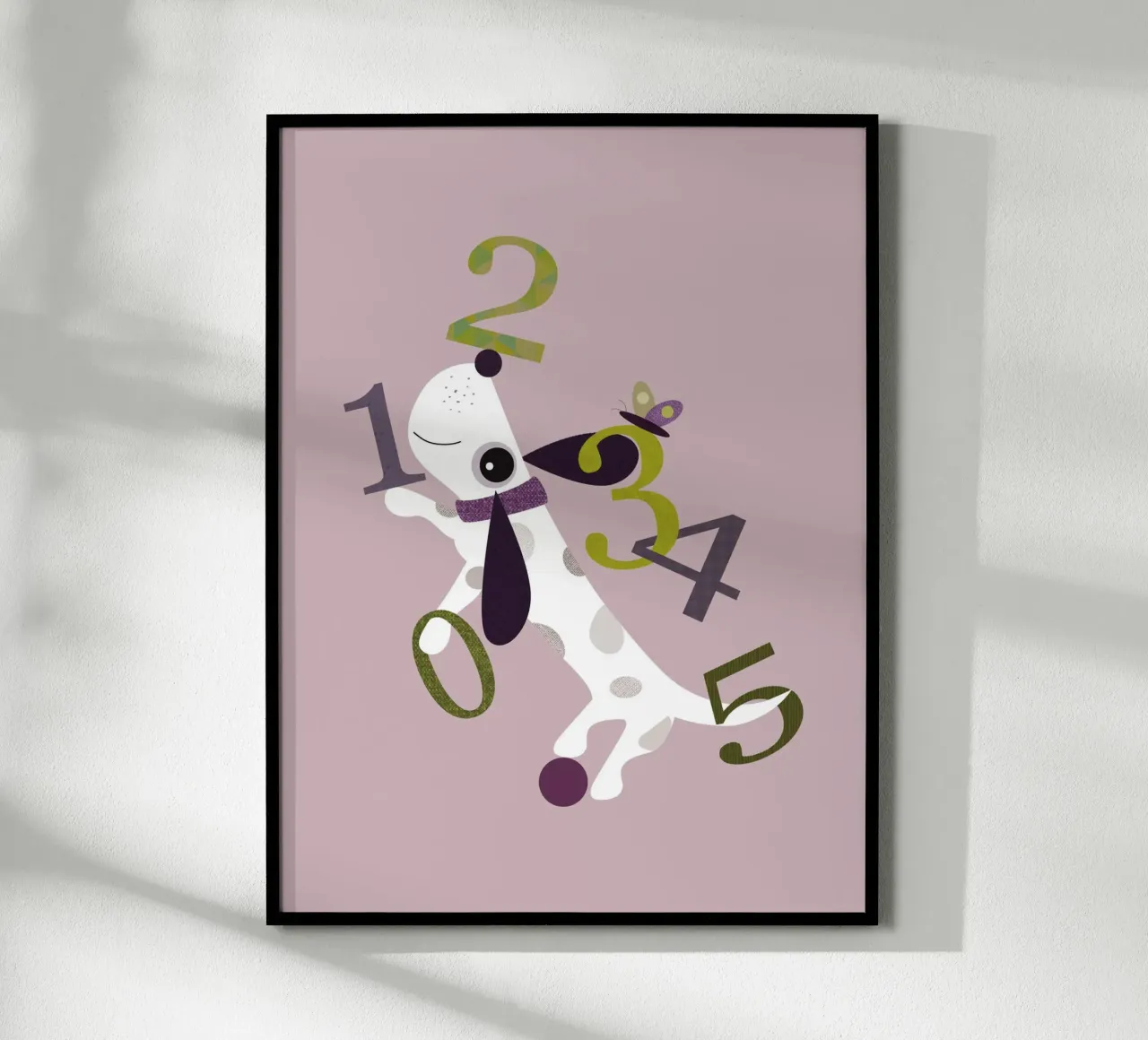 Counting Pup A Playful Numbers Print hahnemühle by JaySan Studio