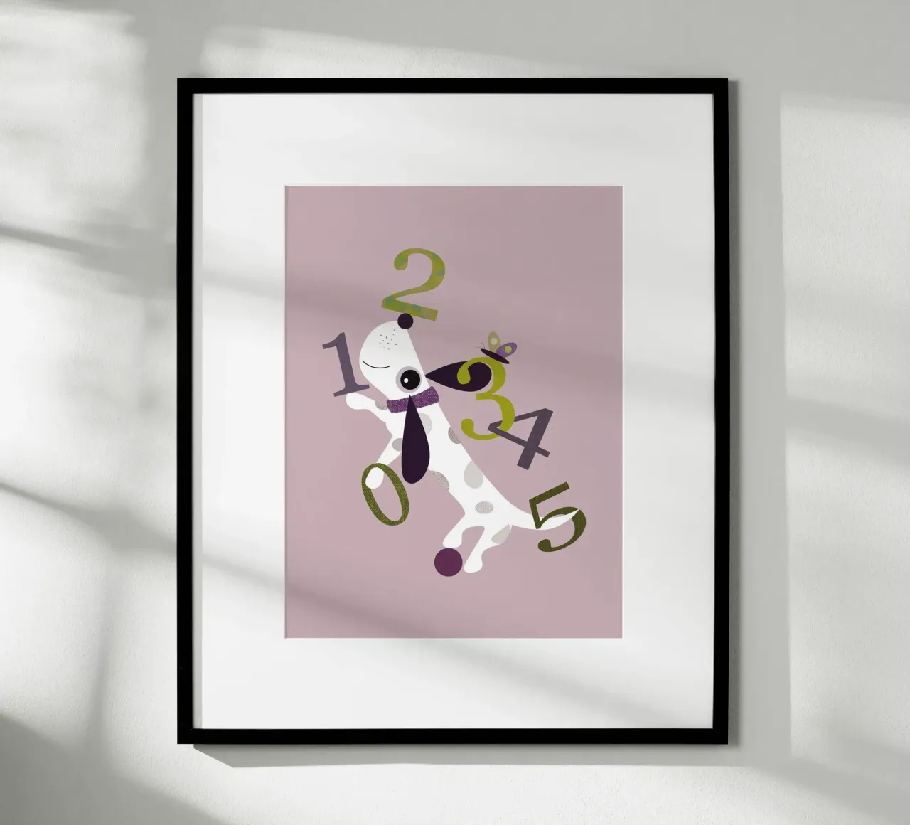 Counting Pup A Playful Numbers Print hahnemühle by JaySan Studio