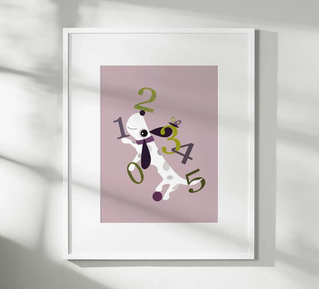 Counting Pup A Playful Numbers Print poster by JaySan Studio