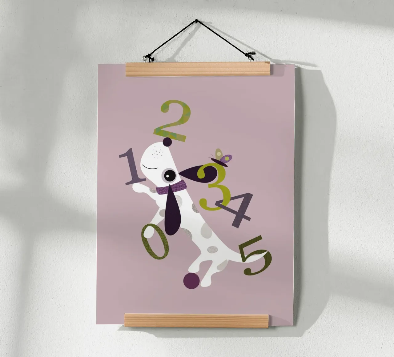 Counting Pup A Playful Numbers Print hahnemühle by JaySan Studio
