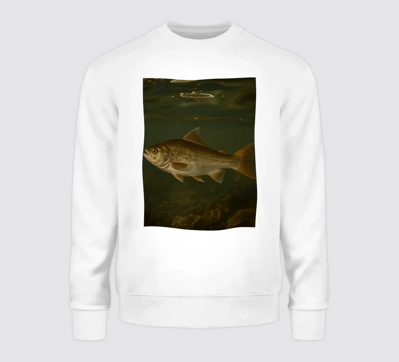 Vue sous-marine d'un loup de mer nageant dans son milieu naturel sweat de DesignDoodle
