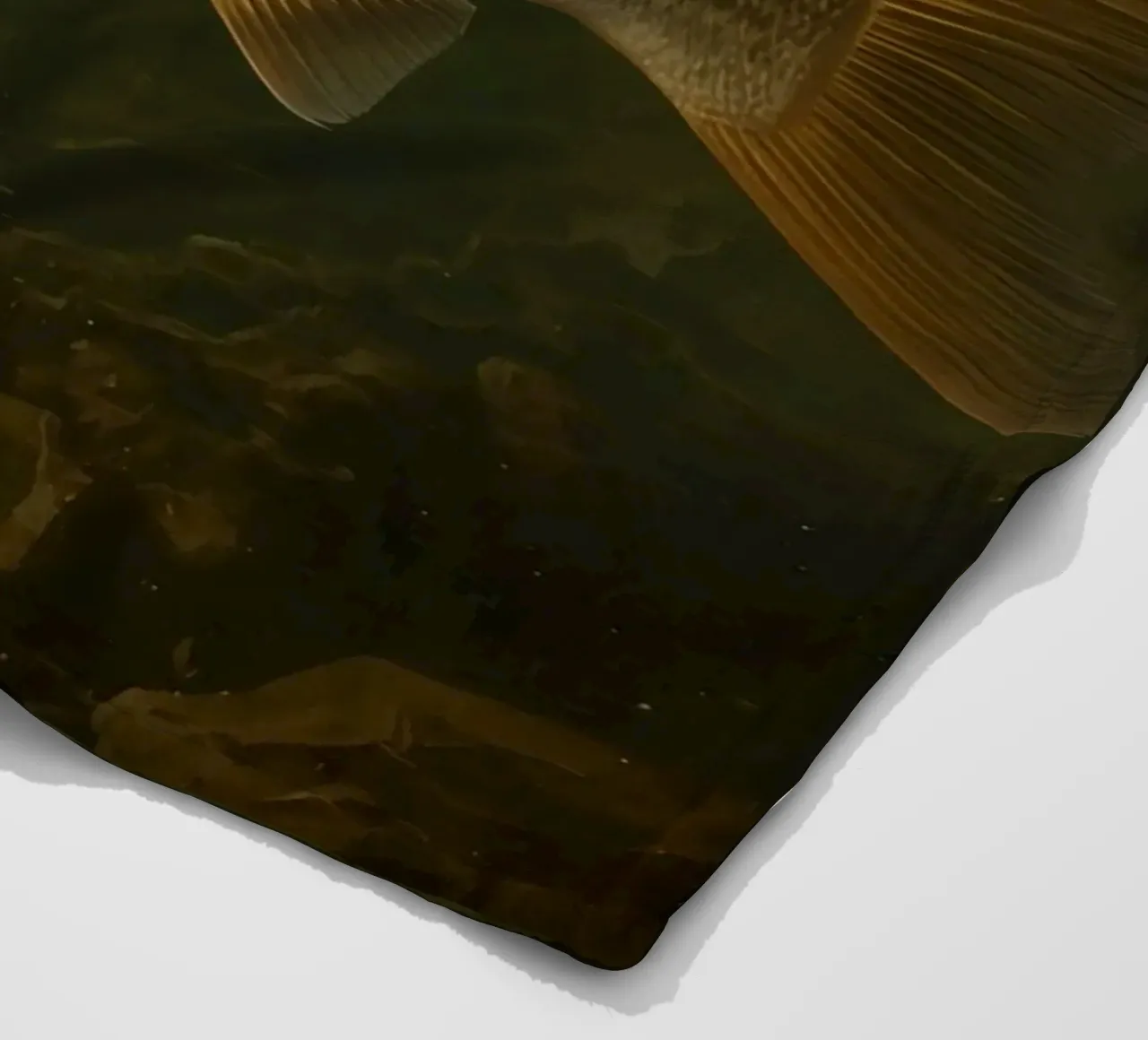 Underwater view of a bass fish swimming in its natural habit fleece blanket by DesignDoodle