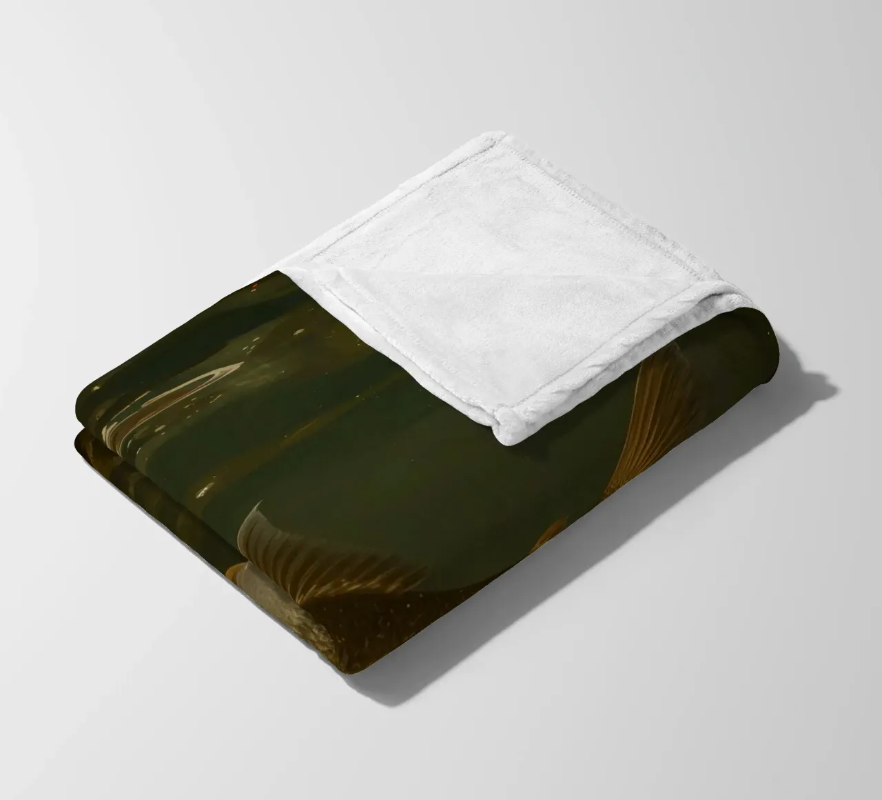 Underwater view of a bass fish swimming in its natural habit fleece blanket by DesignDoodle