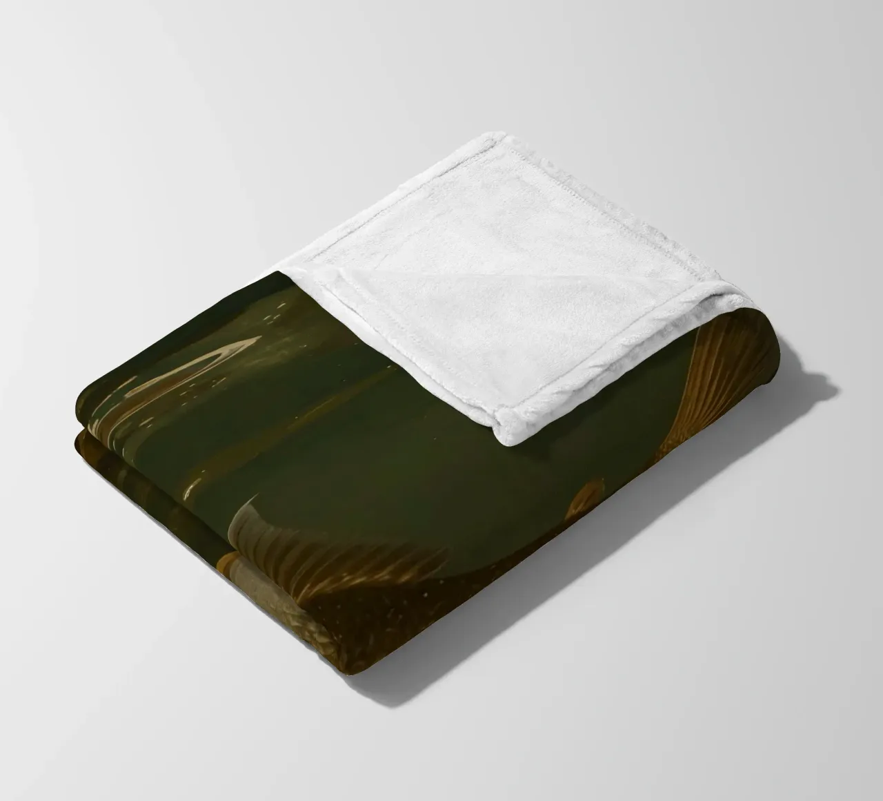 Underwater view of a bass fish swimming in its natural habit fleece blanket by DesignDoodle