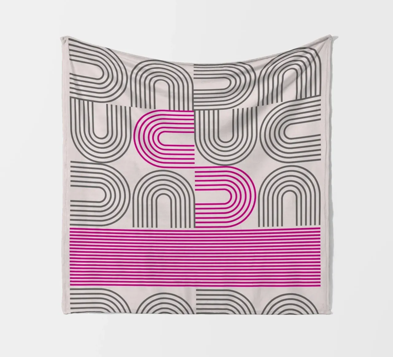Typography Pop Art - DADA Print in Magenta fleece blanket by Studio Vibe