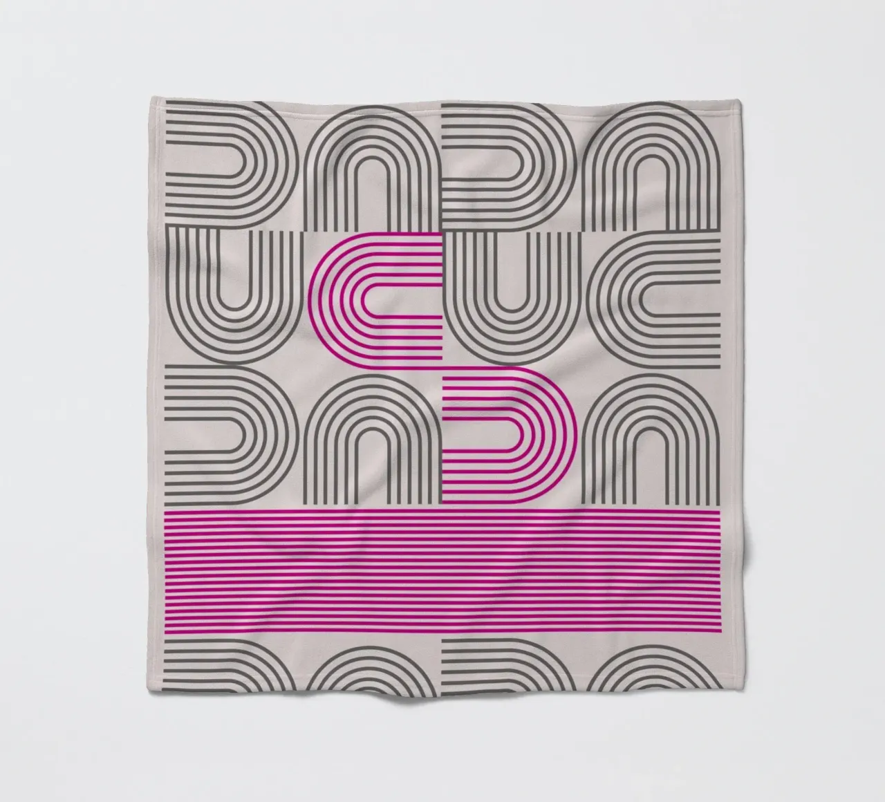 Typography Pop Art - DADA Print in Magenta fleece blanket by Studio Vibe