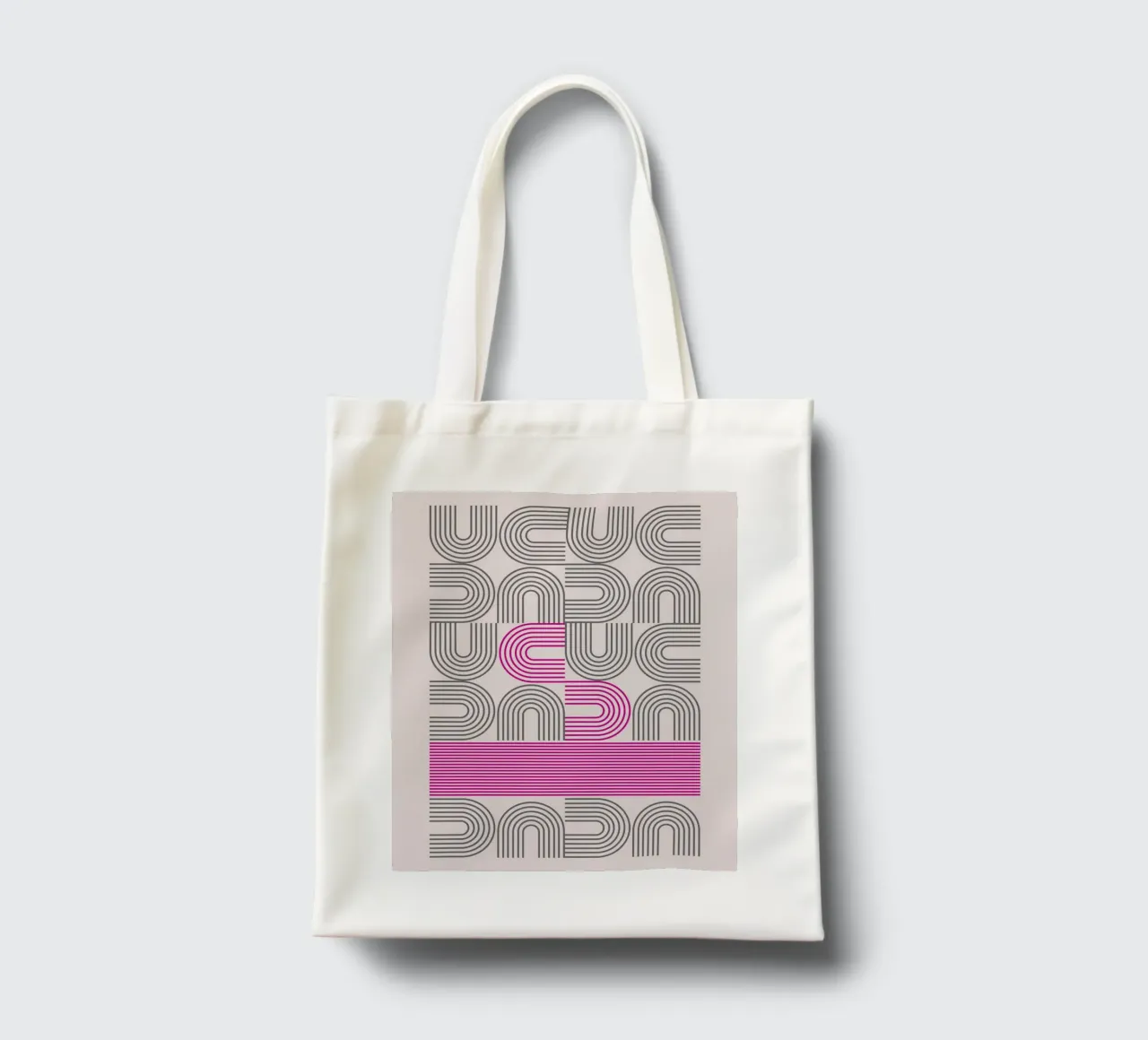 Tipografia Pop Art - Stampa DADA in Magenta borsa in juta da Studio Vibe