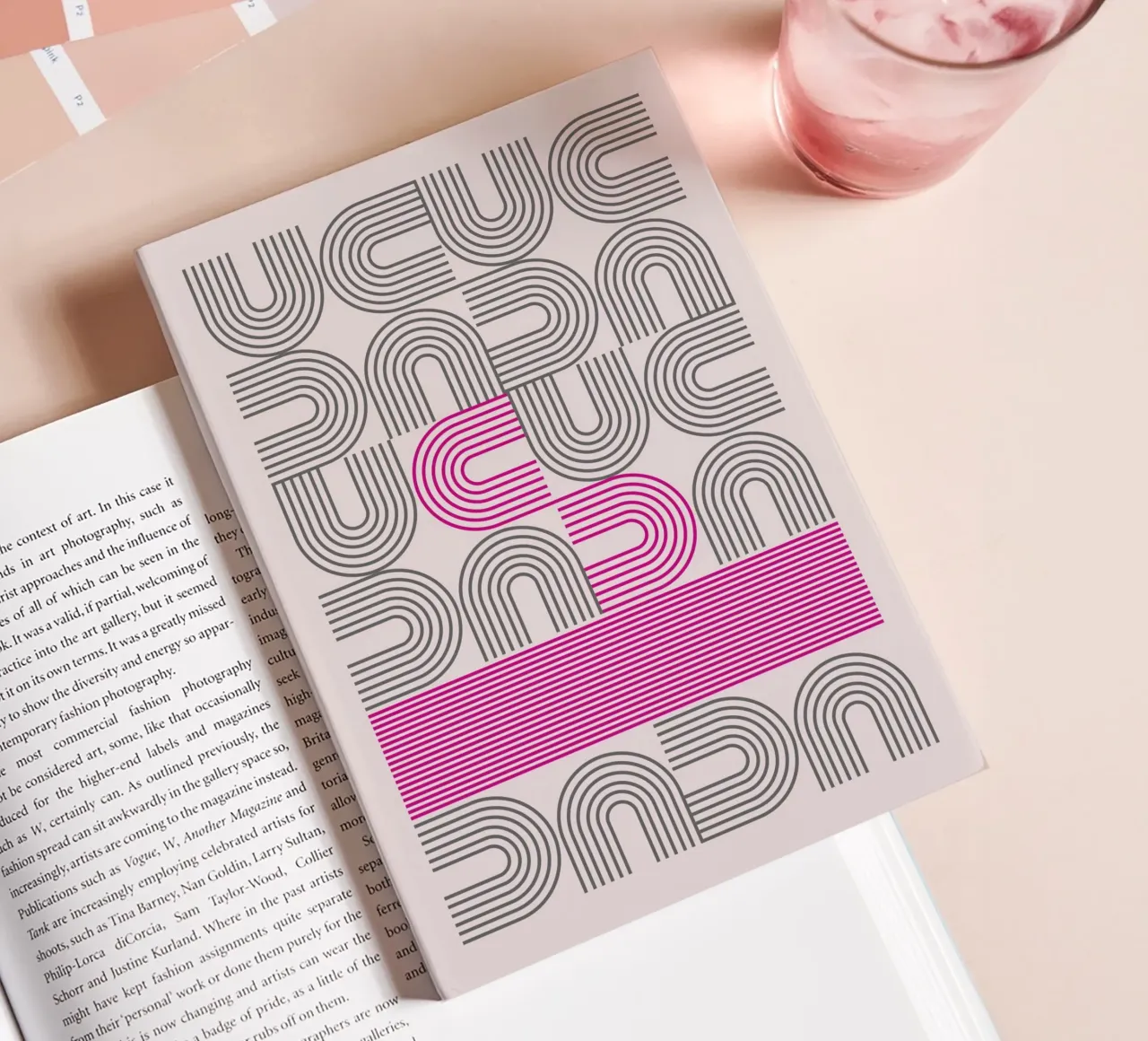 Typography Pop Art - DADA Print in Magenta notebook by Studio Vibe