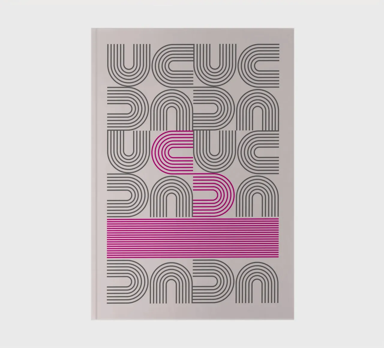 Typography Pop Art - DADA Print in Magenta notebook by Studio Vibe