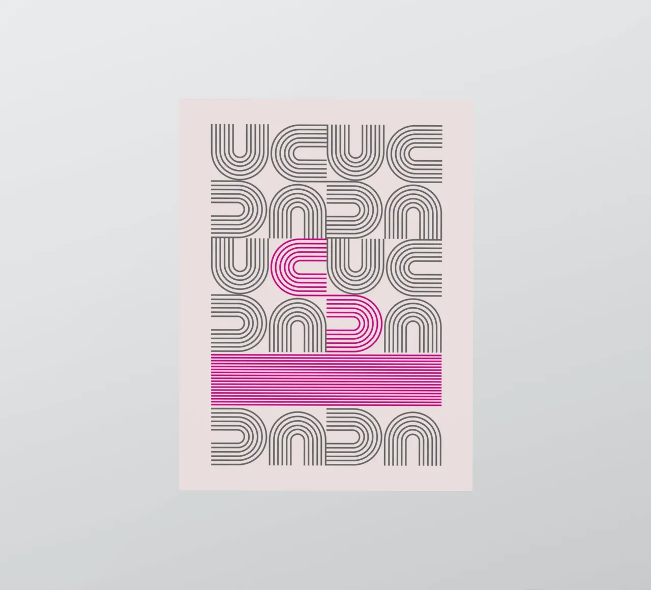 Typographie Pop Art - DADA Print en magenta autocollant de Studio Vibe
