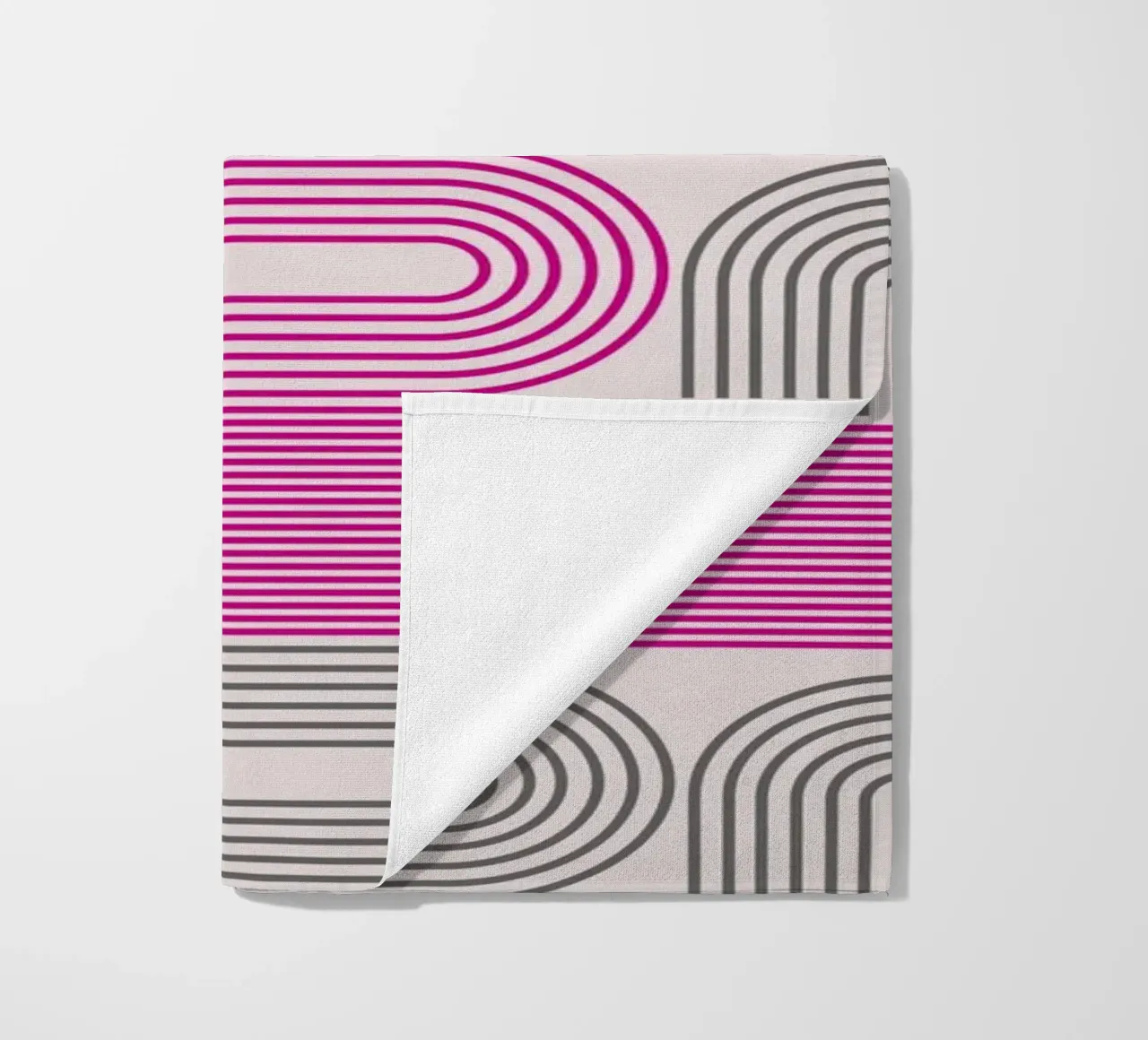 Typography Pop Art - DADA Print in Magenta beach towel by Studio Vibe