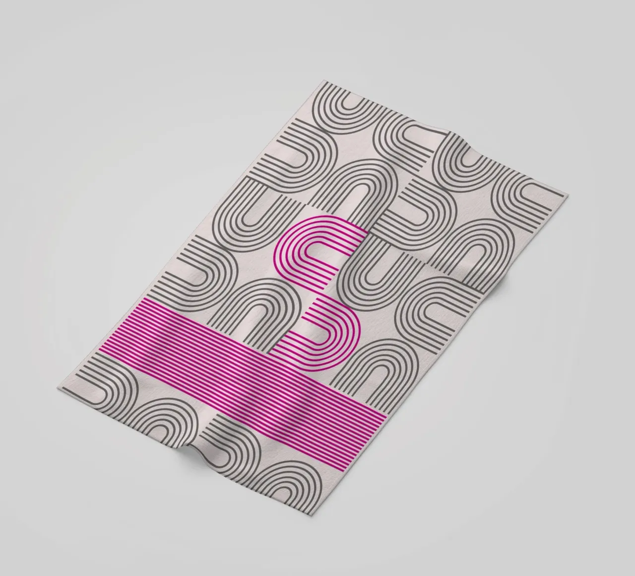 Typography Pop Art - DADA Print in Magenta beach towel by Studio Vibe