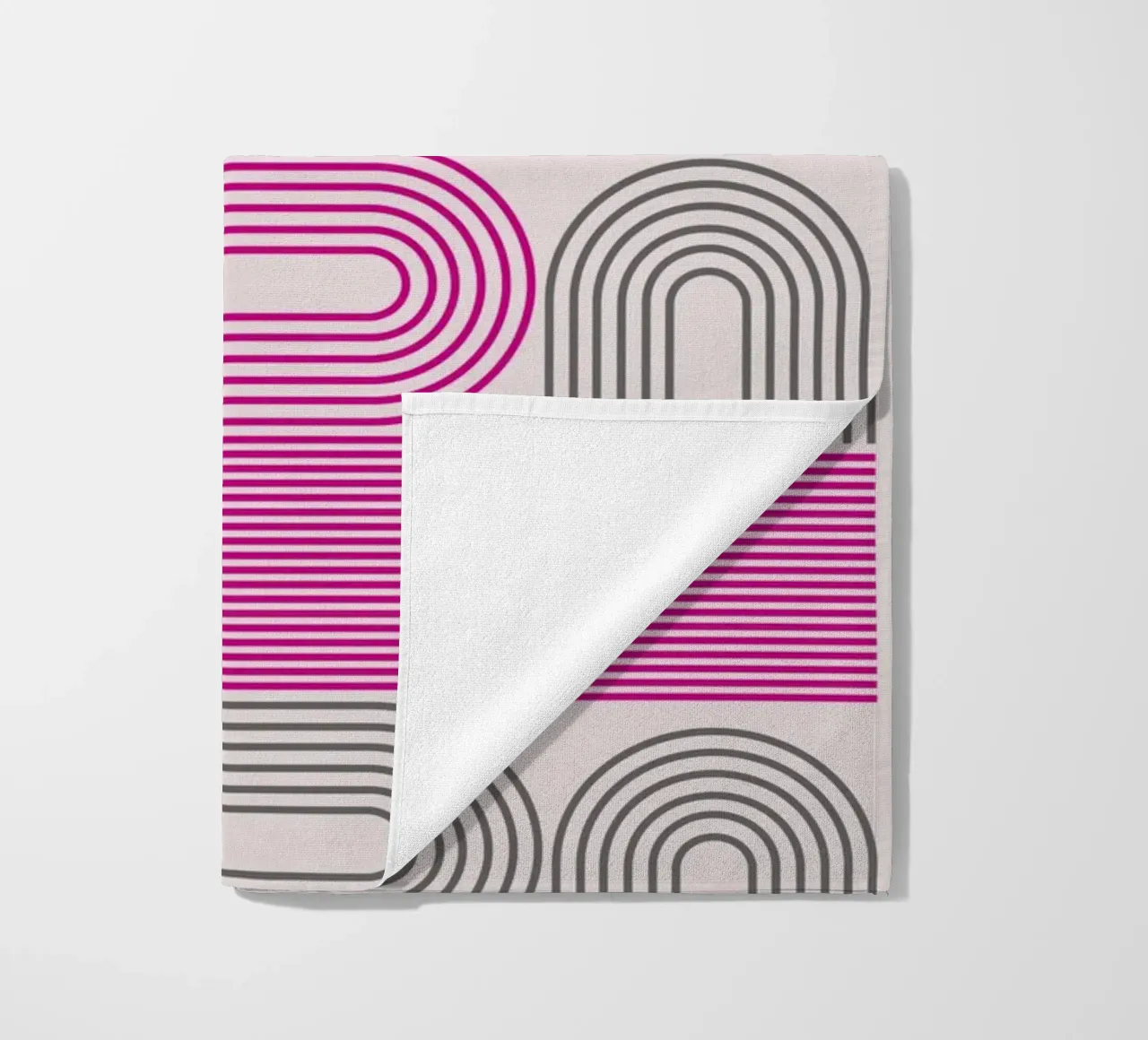 Typography Pop Art - DADA Print in Magenta beach towel by Studio Vibe