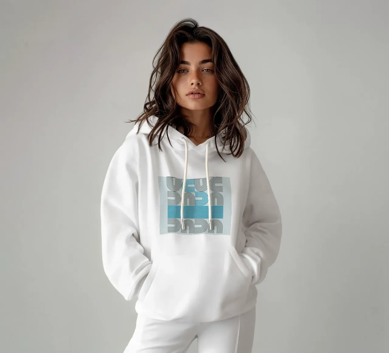 Typo Design Line Art - DADA Retro Style sudadera con capucha de Studio Vibe