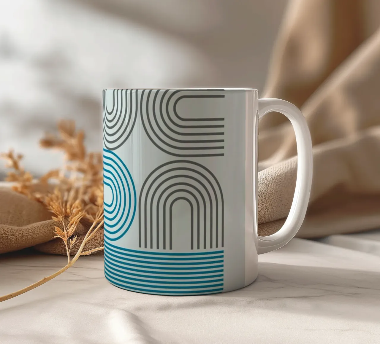 Typo Design Line Art - DADA Retro Style taza de cerámica de Studio Vibe