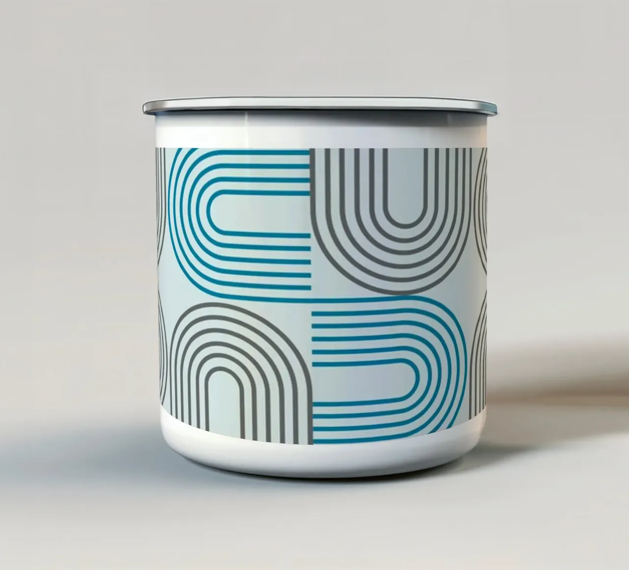 Typo Design Line Art - DADA Retro Style taza de esmalte de Studio Vibe