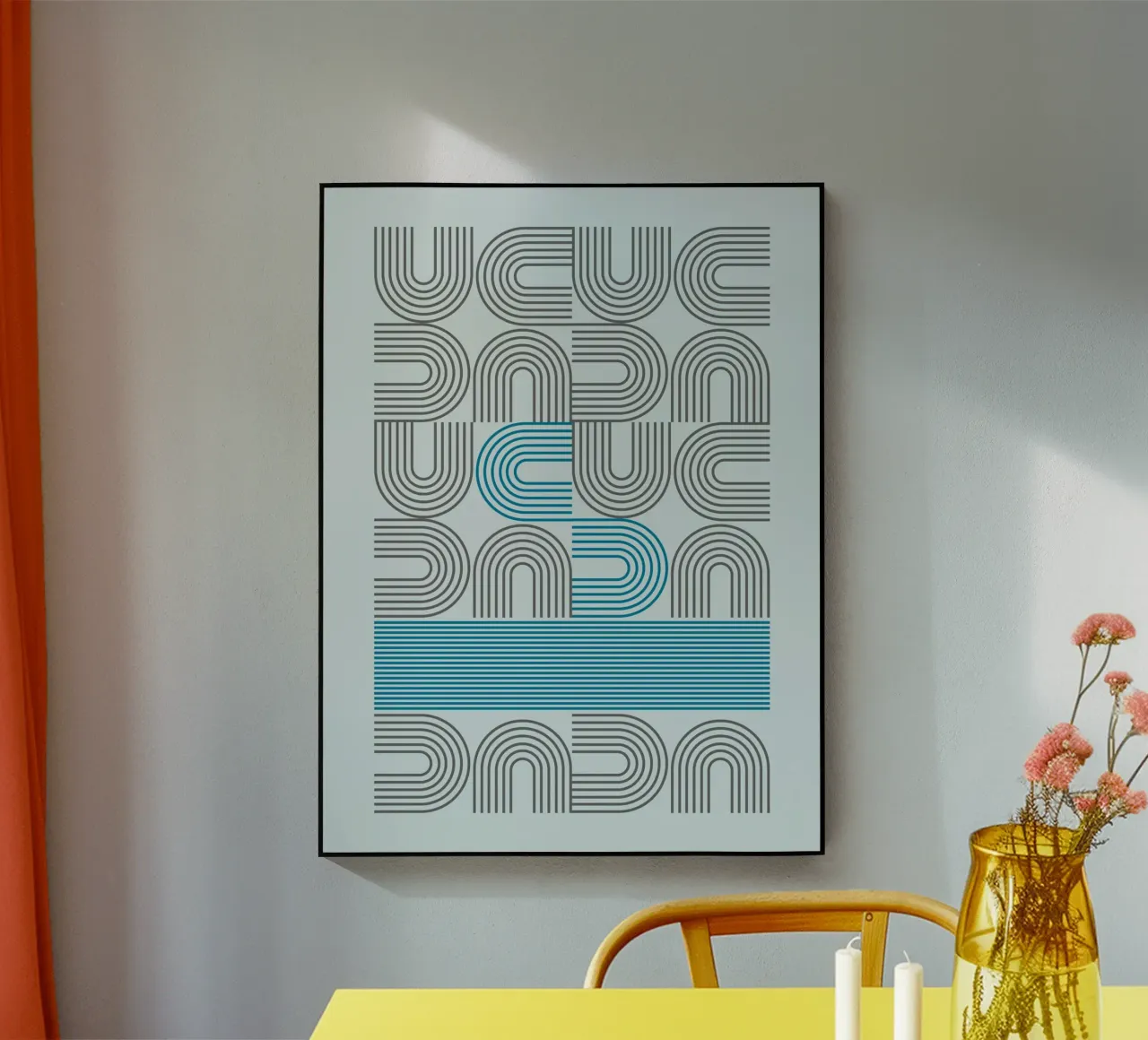 Typo Design Line Art - DADA Retro Style metacrilato de Studio Vibe